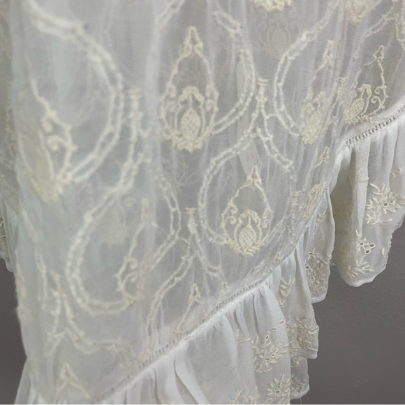 NWT Anthropologie The Deco Tunic Swim Coverup Cream Ivory XL Boho - Picture 7 of 12